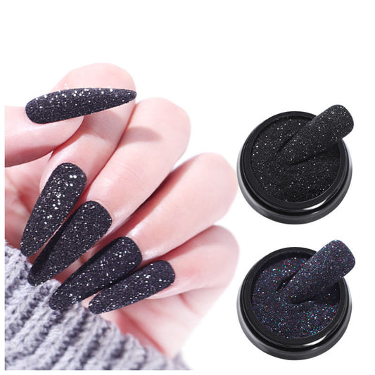 Black starlight effect nail art decorative powder