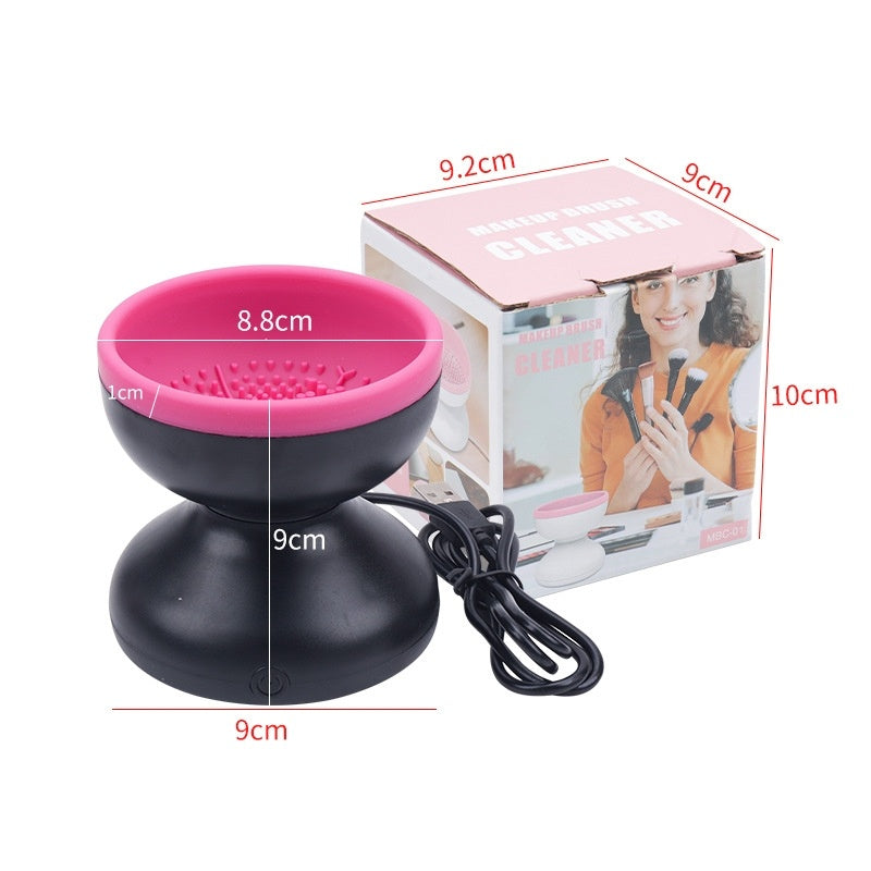 Portable electric makeup brush cleaner