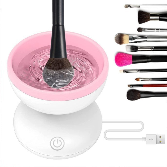 Portable electric makeup brush cleaner