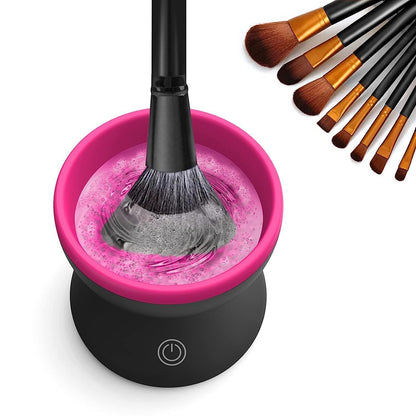 Portable electric makeup brush cleaner
