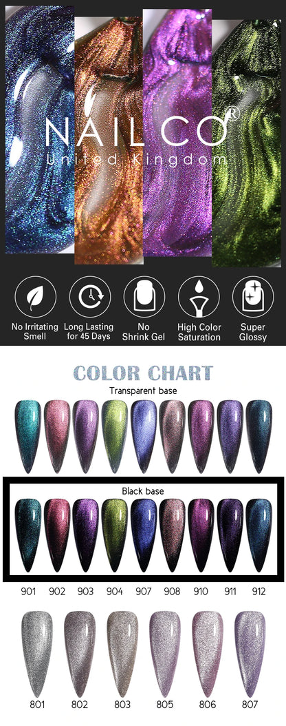 NAILCO Transparent Cat Eye Gel Polish – Crystal Magnetic Gel