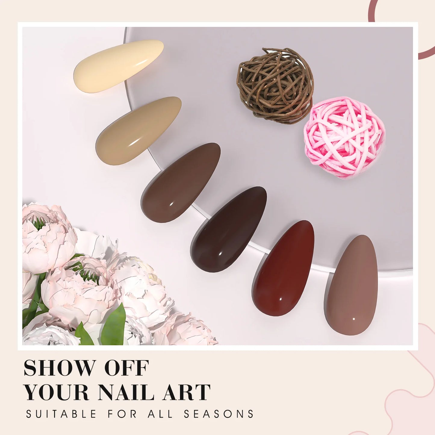 VENALISA – Autumn Earth Tones • 6-Piece Gel Set