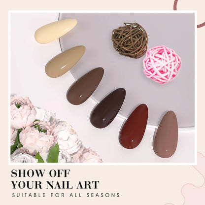 VENALISA – Autumn Earth Tones • 6-Piece Gel Set