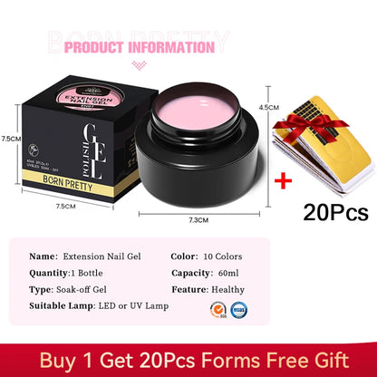 BORN PRETTY Gel Unghie 60/30ml – Hard Jelly per Extension