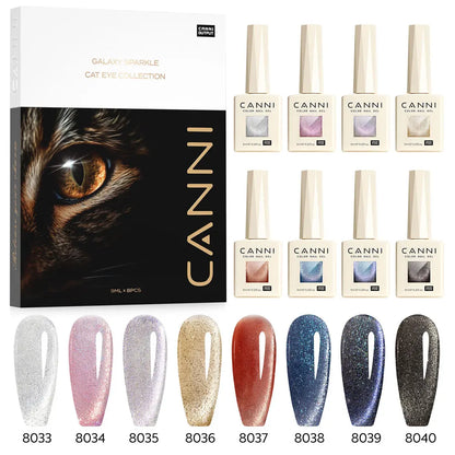CANNI – Cat Eye Gel Diamond Hema Free Super lucido, effetto glitter e magnetico.