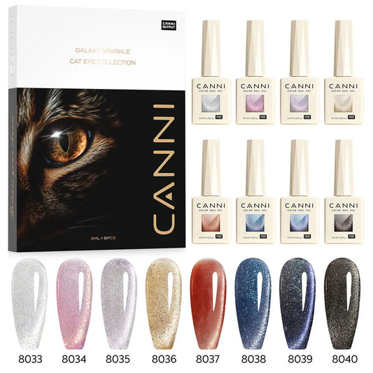 CANNI – Cat Eye Gel Diamond Hema Free Super lucido, effetto glitter e magnetico.