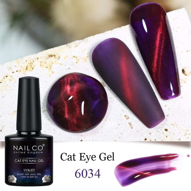 NAILCO Transparent Cat Eye Gel Polish – Crystal Magnetic Gel
