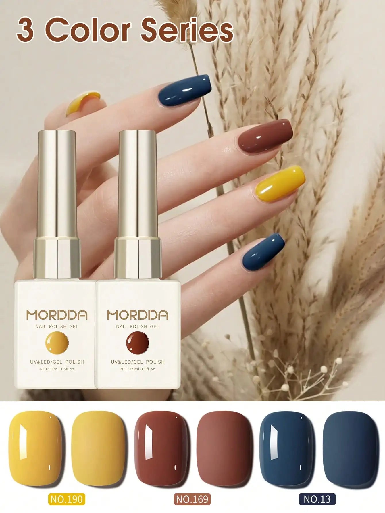 3pcs 15ml Nail Glue New High Saturation Color Gel Strong & Long-lasting Nail Gel for Salon Nail DIY Manicure