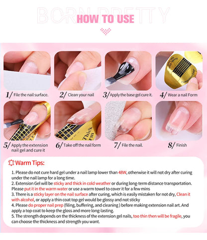 BORN PRETTY Gel Unghie 60/30ml – Hard Jelly per Extension