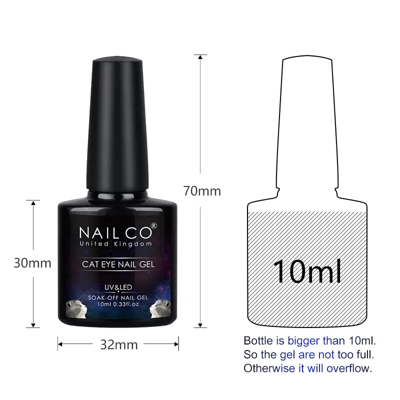 NAILCO Transparent Cat Eye Gel Polish – Crystal Magnetic Gel