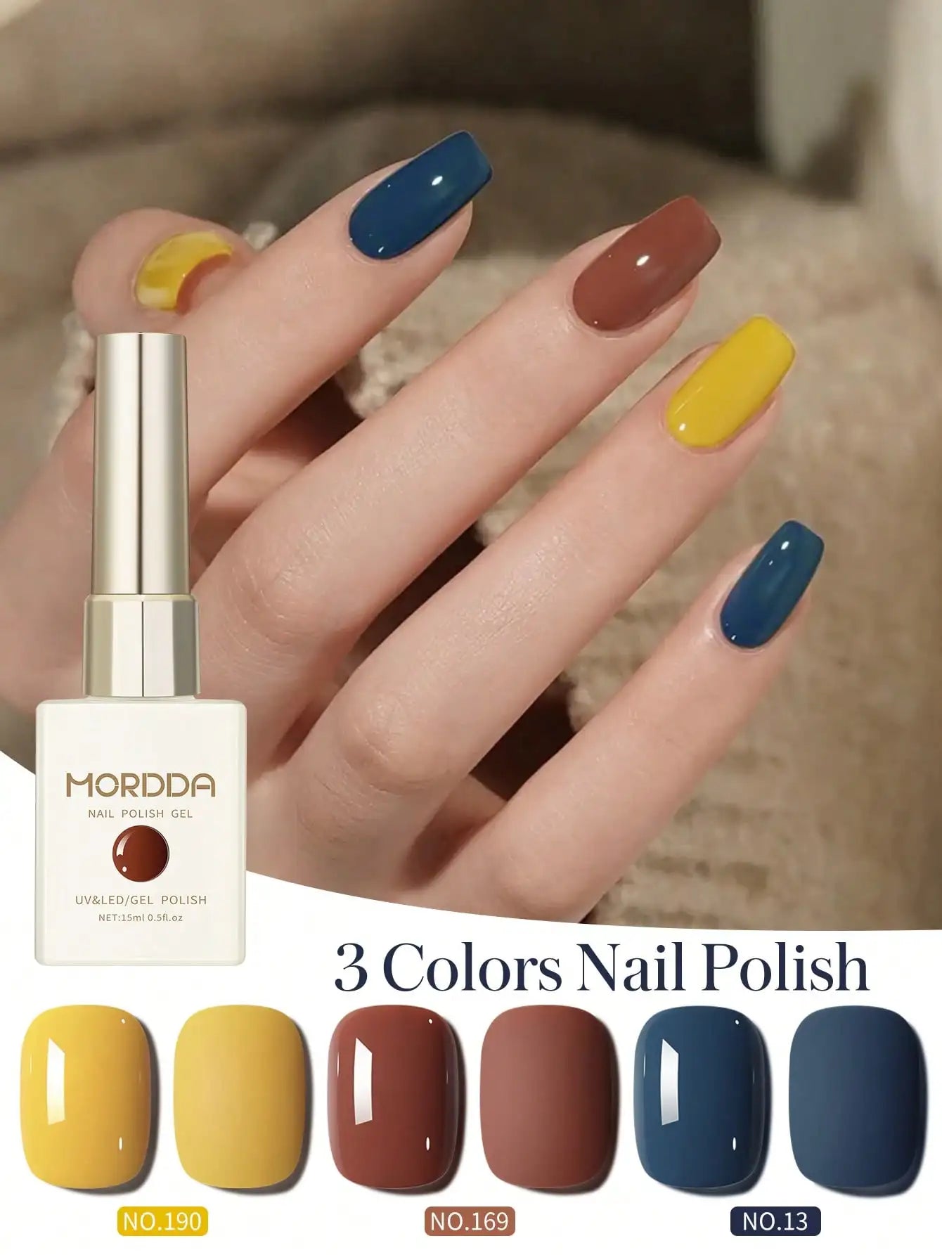 3pcs 15ml Nail Glue New High Saturation Color Gel Strong & Long-lasting Nail Gel for Salon Nail DIY Manicure