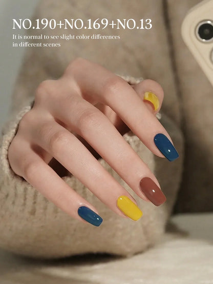 3pcs 15ml Nail Glue New High Saturation Color Gel Strong & Long-lasting Nail Gel for Salon Nail DIY Manicure