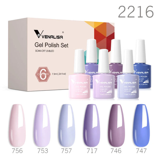 VENALISA – Collezione Soft Elegance • Set da 6 Gel Polish Semipermanenti