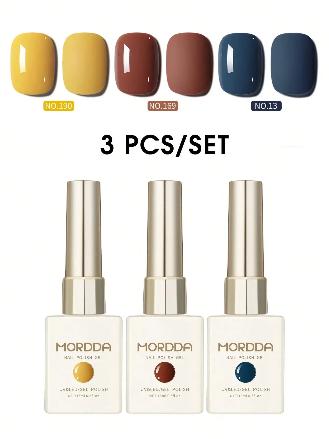 3pcs 15ml Nail Glue New High Saturation Color Gel Strong & Long-lasting Nail Gel for Salon Nail DIY Manicure