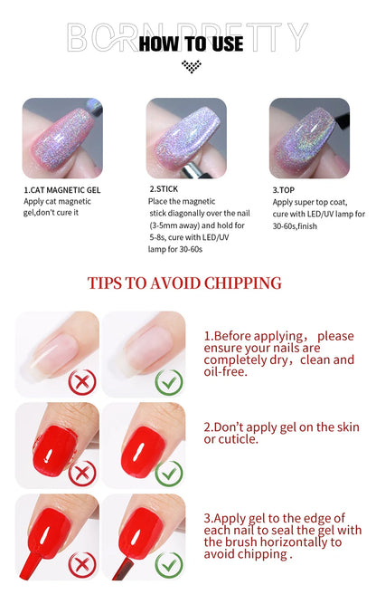 Born Pretty Cat Eye Violet Moonlight