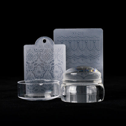 Nail Art Transparent Transfer Stamp Three-color Cover