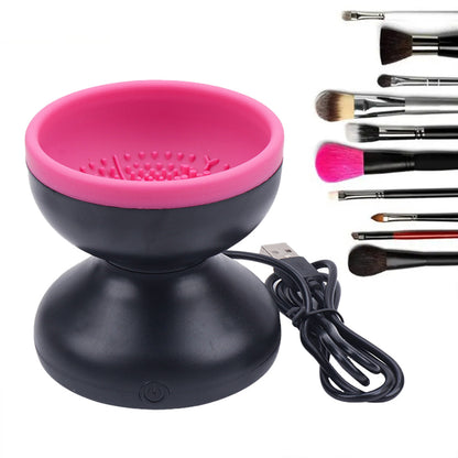 Portable electric makeup brush cleaner